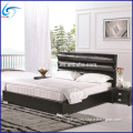 Unique Design Bedroom Furniture Curve Upholstered Modern Leather Bed